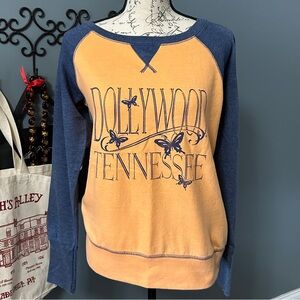 Dollywood Tennessee Women's Blue & Orange Sweatshirt- Size Small EUC